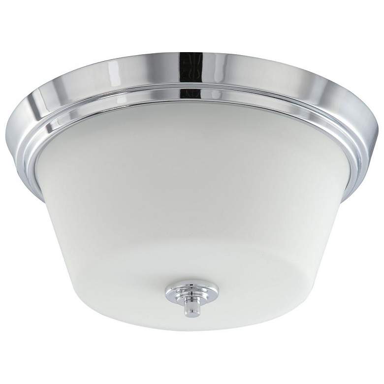 Image 1 Bento; 3 Light; Flush Fixture with Satin White Glass