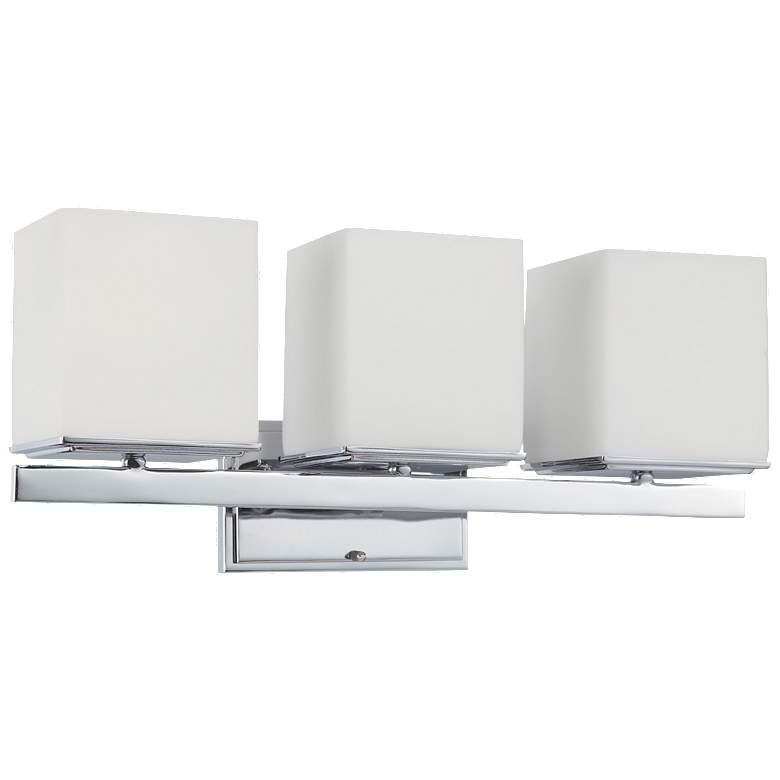 Image 1 Bento; 3 Light; Vanity Fixture with Satin White Glass