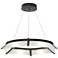 Bento 32.8"W Black Standard LED Pendant With Spun Frost Shade