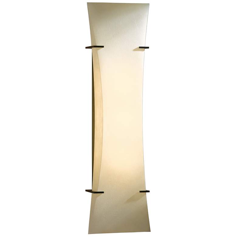 Image 1 Bento Sconce - Dark Smoke Finish - Spun Frost Shade