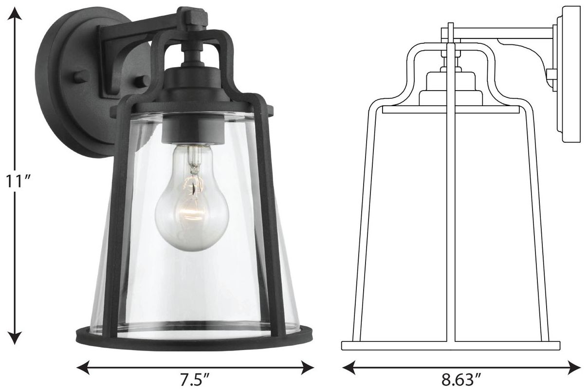 Image 4 Benton Harbor Collection One-Light Medium Wall Lantern with DURASHIELD more views