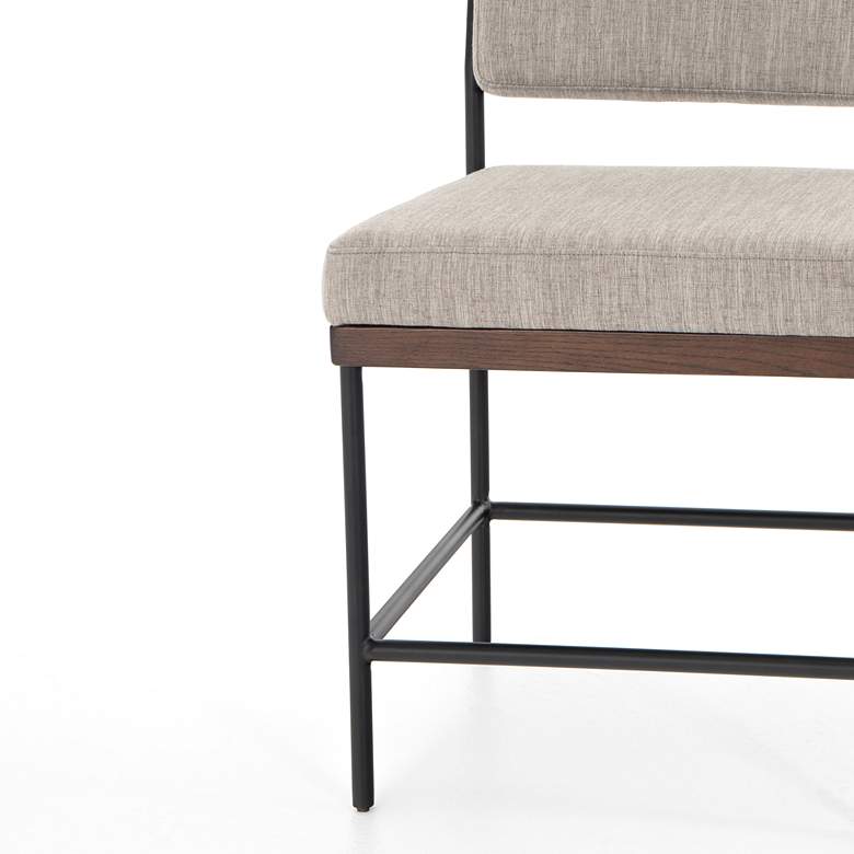 Image 4 Benton Savile Flannel with Almond Wood and Iron Modern Dining Chair more views