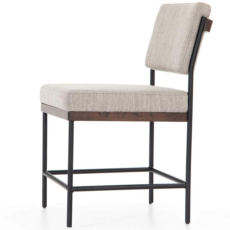 Image 5 Benton Savile Flannel with Almond Wood and Iron Modern Dining Chair more views