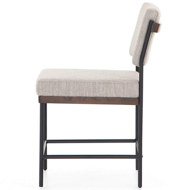 Image 7 Benton Savile Flannel with Almond Wood and Iron Modern Dining Chair more views