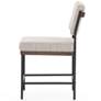 Benton Savile Flannel with Almond Wood and Iron Modern Dining Chair