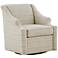 Benton Tan Fabric Swivel Glider Chair