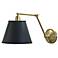 Beragamo Black Shade Plug-In Style Swing Arm Wall Lamp