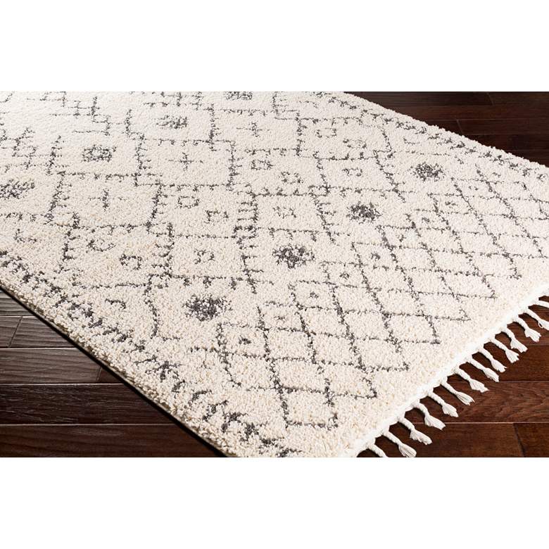 Image 3 Berber Shag BBE-2302 5'3"x7'3" Charcoal and Beige Area Ru more views