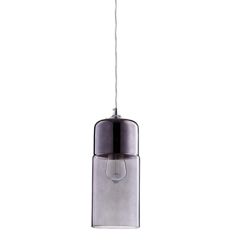 Image 1 Berdan 5" Wide Two-Tone Smoke Glass Mini Pendant Light