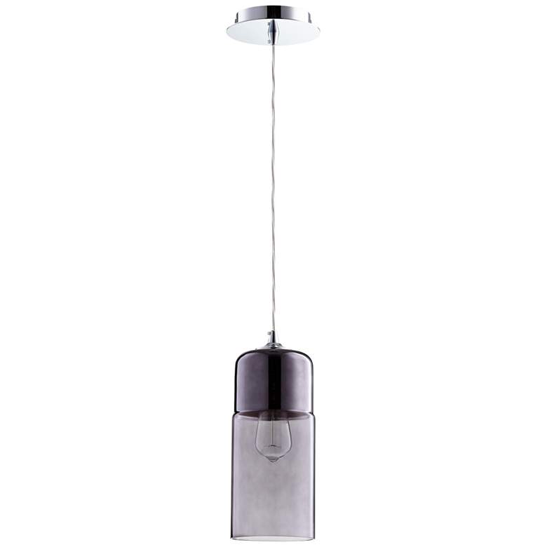 Image 2 Berdan 5" Wide Two-Tone Smoke Glass Mini Pendant Light more views