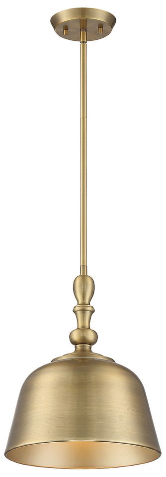 Image 3 Berg 1-Light Pendant in Warm Brass
