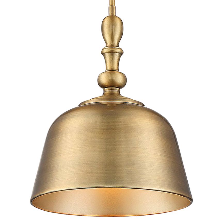 Image 4 Berg 1-Light Pendant in Warm Brass more views