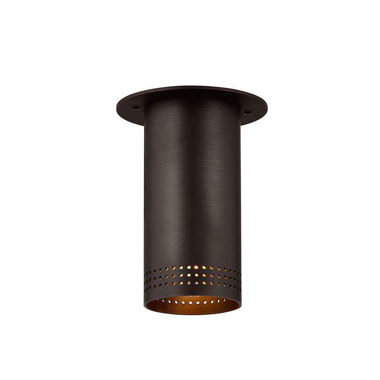 Image 2 Berg 4 3/4" Wide Bronze Cylinder Ceiling Light