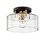 2_Bergamot Station 12 1/2" Wide Bronze and Brass Ceiling Light more views