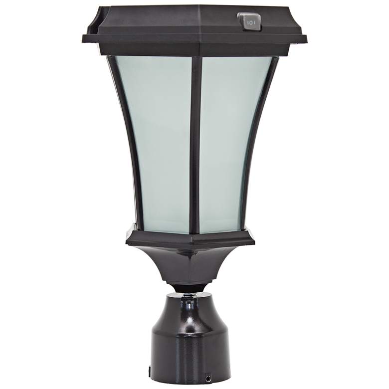 Image 1 Bergan Solar Powered LED Outdoor Post Light in Black