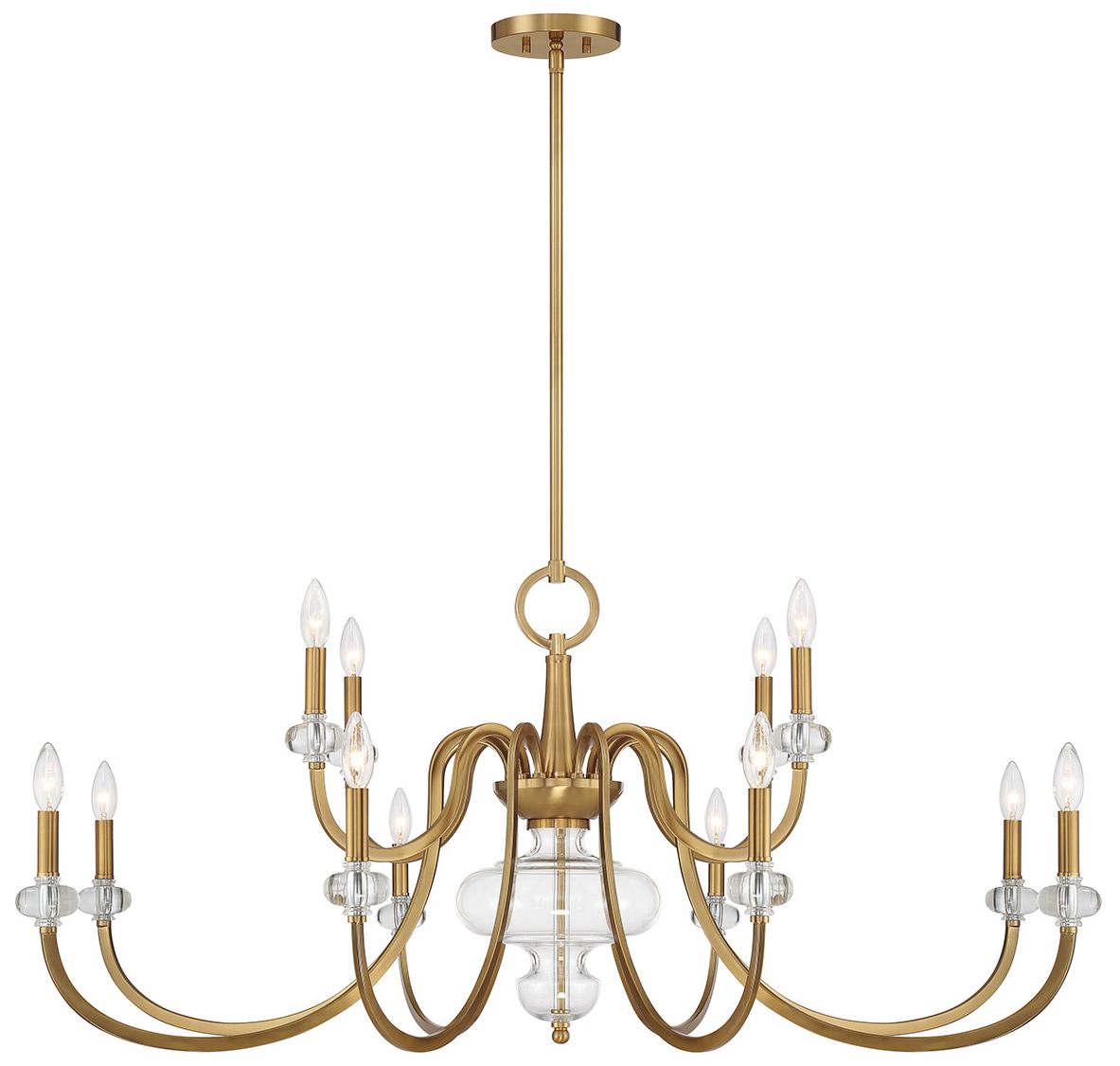 Thumbnail1 of Bergdorf 12-Light Chandelier in Warm Brass