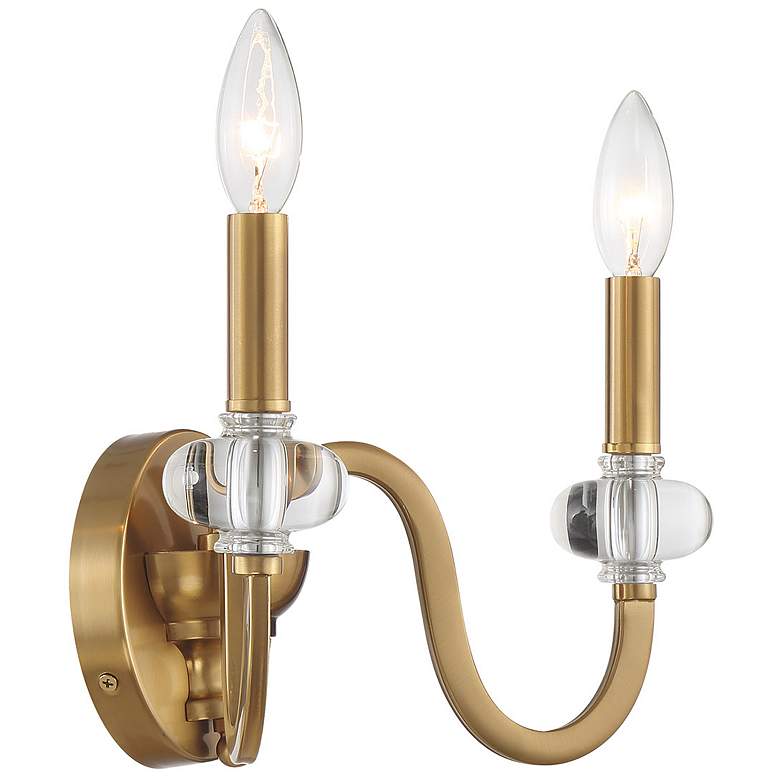 Image 4 Bergdorf 2-Light Wall Sconce in Warm Brass more views
