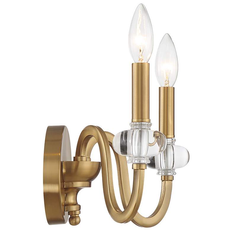 Image 5 Bergdorf 2-Light Wall Sconce in Warm Brass more views