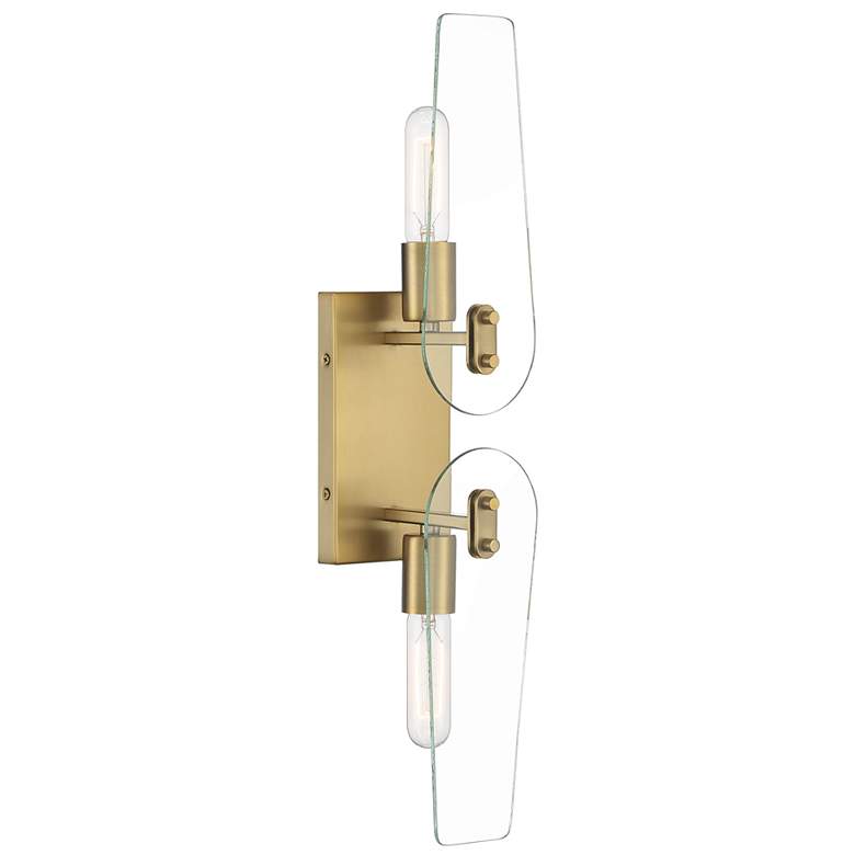 Image 1 Bergen Beach 23.75" High 2-Light Brushed Gold Wall Sconce