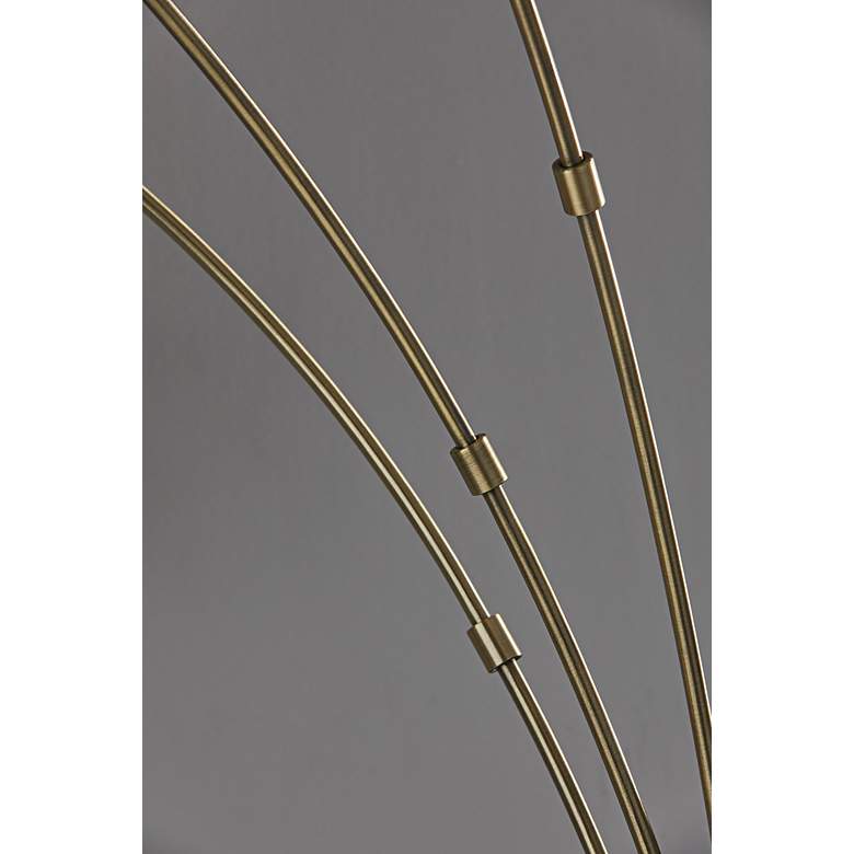 Image 5 Bergen Black and Antique Brass 3-Light Arc Floor Lamp more views