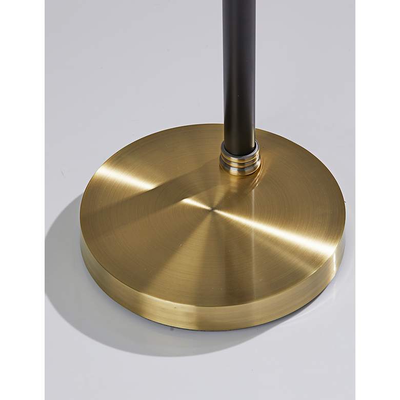 Image 7 Bergen Black and Antique Brass 3-Light Arc Floor Lamp more views