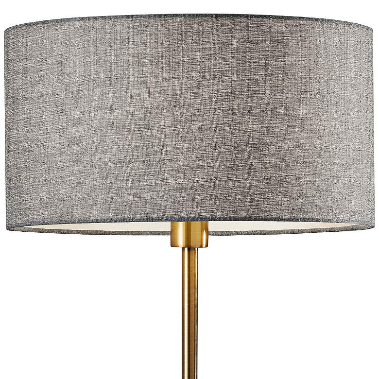 Image 2 Bergen Black and Antique Brass Floor Lamp more views
