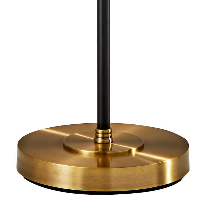 Image 3 Bergen Black and Antique Brass Floor Lamp more views