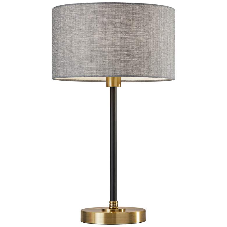 Image 1 Bergen Black and Antique Brass Table Lamp