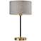 Bergen Black and Antique Brass Table Lamp
