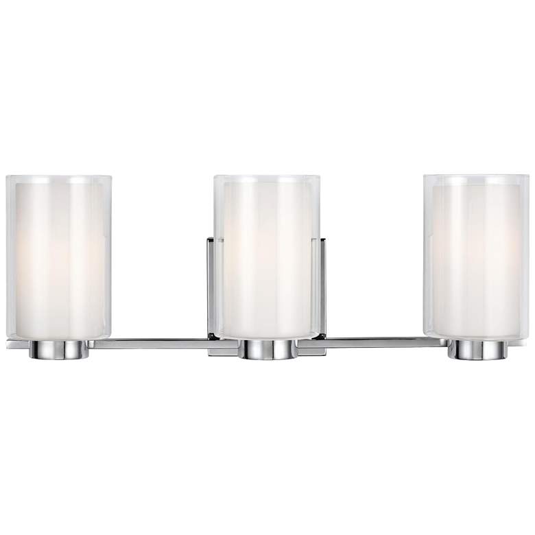 Image 1 Bergin 3-Light 21 1/2 inch Wide Chrome Bath Light