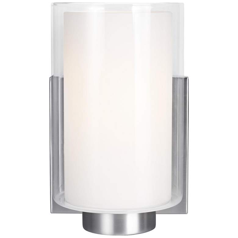 Image 1 Bergin 7 1/2" High Satin Nickel 1-Light Wall Sconce