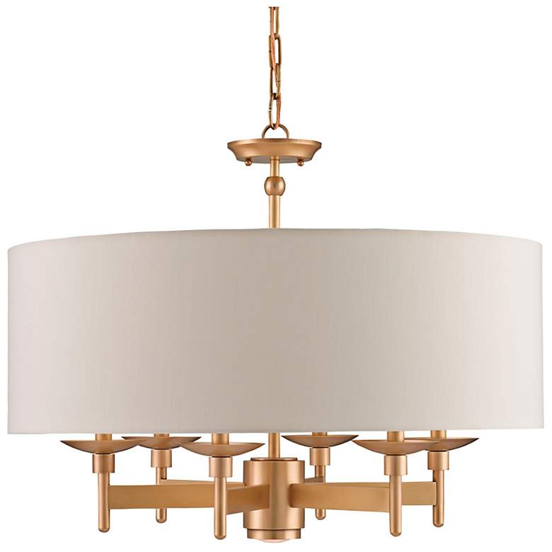 Image 1 Bering 28" Wide Antique Brass 7-Light Chandelier