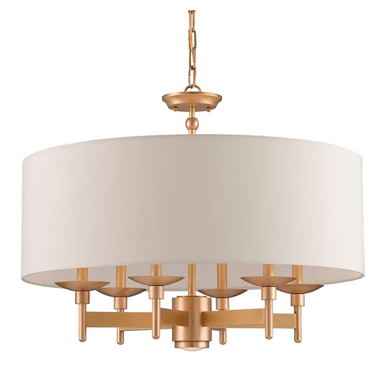 Image 2 Bering 28" Wide Antique Brass 7-Light Chandelier more views