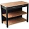 Berinsly 43 1/2"W Black Natural Expandable Kitchen Island
