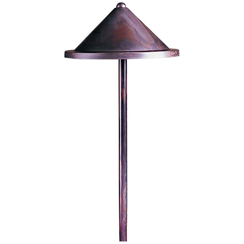 Image 1 Berkeley 21 1/2"H Cone Shade Bronze Outdoor Path Light