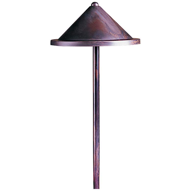 Image 1 Berkeley 21 1/2 inchH Cone Shade Bronze Outdoor Path Light