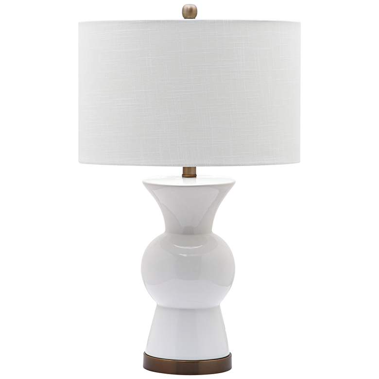 Image 1 Berkeley Bright White Ceramic Table Lamp