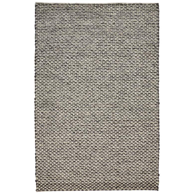 Image 1 Berkeley Transitional Solid Hand Woven Gray Area Rug 0812F