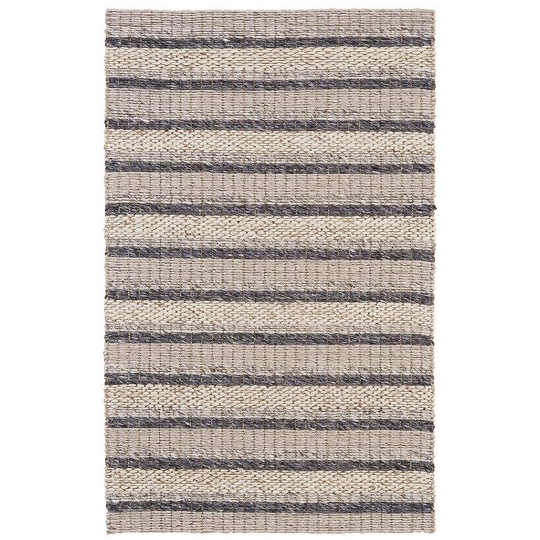 Image 1 Berkeley Transitional Stripes Hand Woven Ivory Area Rug 0738F