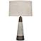 Berkley Antique Oyster Tapered Table Lamp w/ Heather Shade