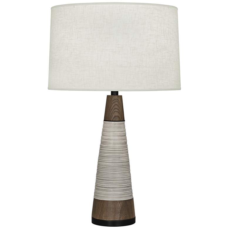 Image 1 Berkley Antique Oyster Tapered Table Lamp with Cream Shade