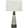 Berkley Antique Oyster Tapered Table Lamp with Cream Shade