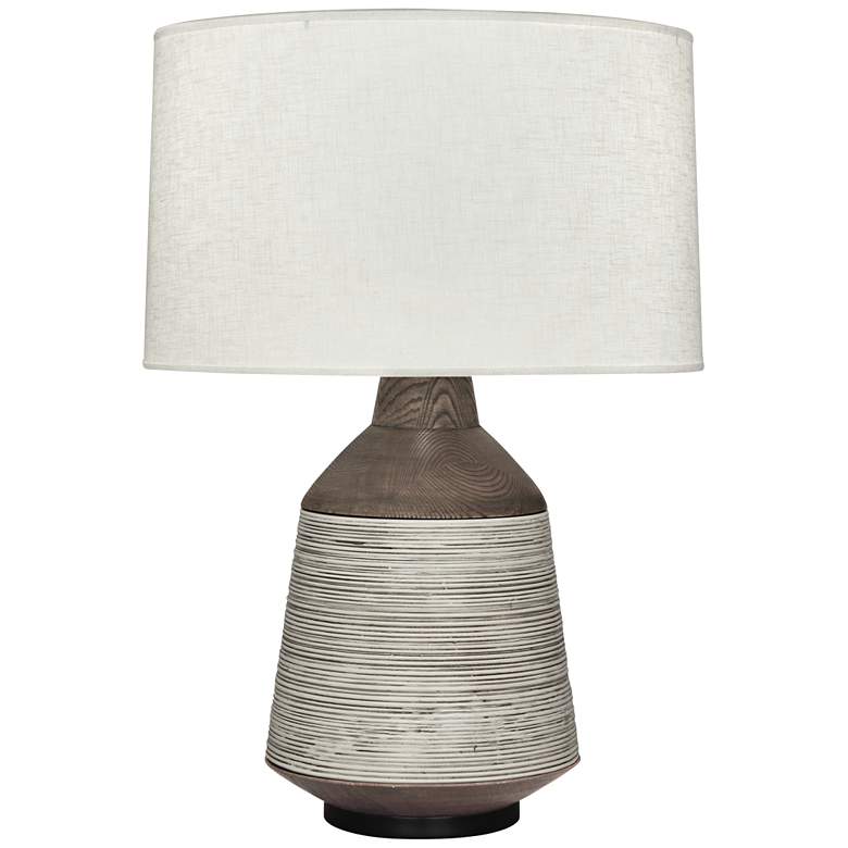 Image 1 Berkley Antique Oyster Vessel Table Lamp with Cream Shade