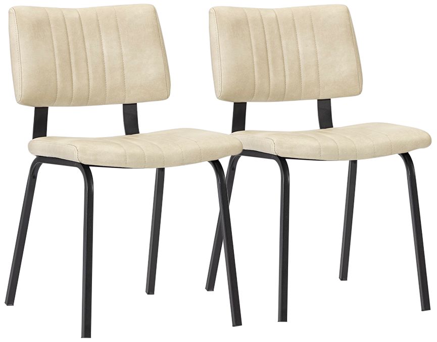 Cream metal 2025 dining chairs