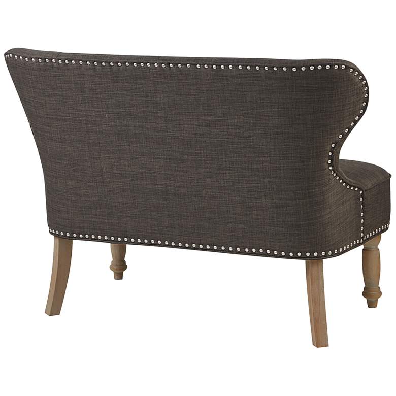 Image 5 Berkley Charcoal Fabric Tufted Settee more views