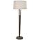 Berkley Walnut Wood Floor Lamp with Linen Shade