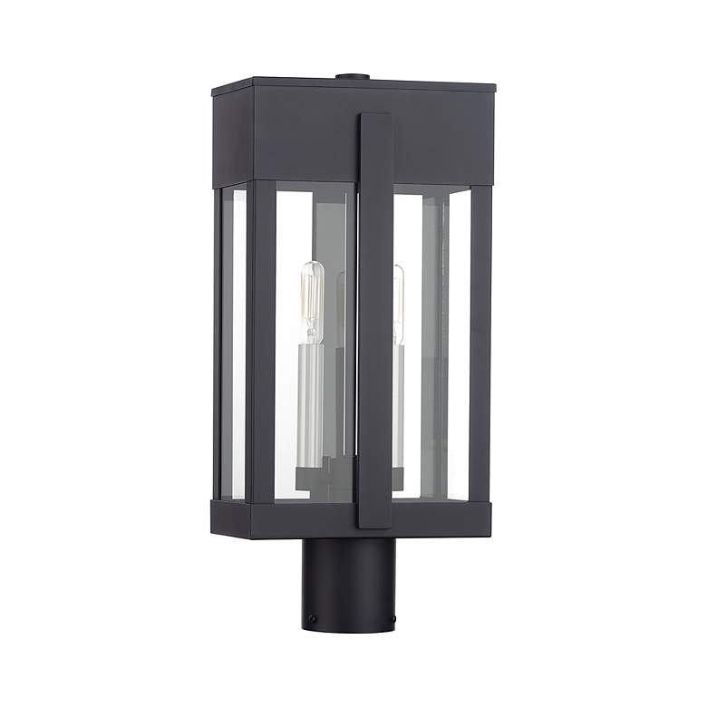Image 3 Berksford 2 Light Black Large Outdoor Post Top Lantern more views