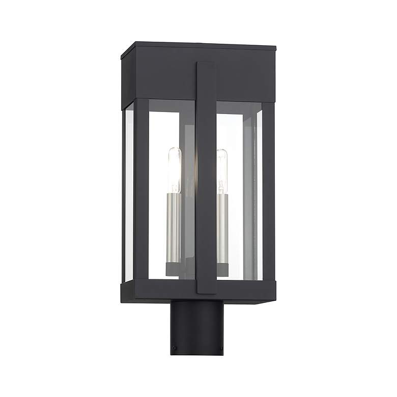 Image 6 Berksford 2 Light Black Large Outdoor Post Top Lantern more views