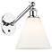 Berkshire 10" High Chrome Wall Sconce with Matte White Shade