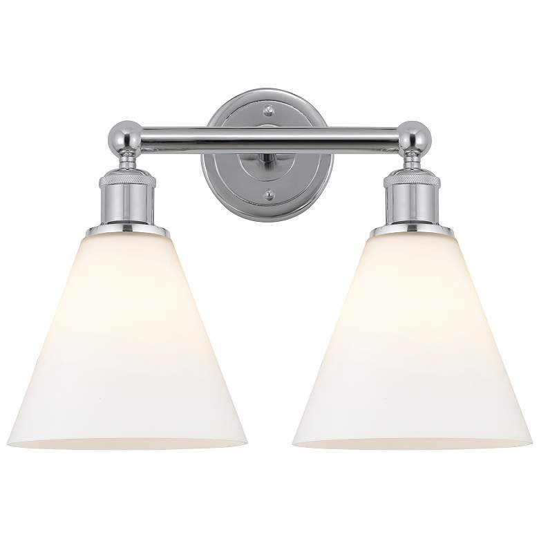 Image 1 Berkshire 12 1/4" High Polished Chrome 2-Light Wall Sconce